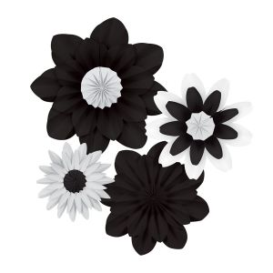 Black & White Paper Flowers